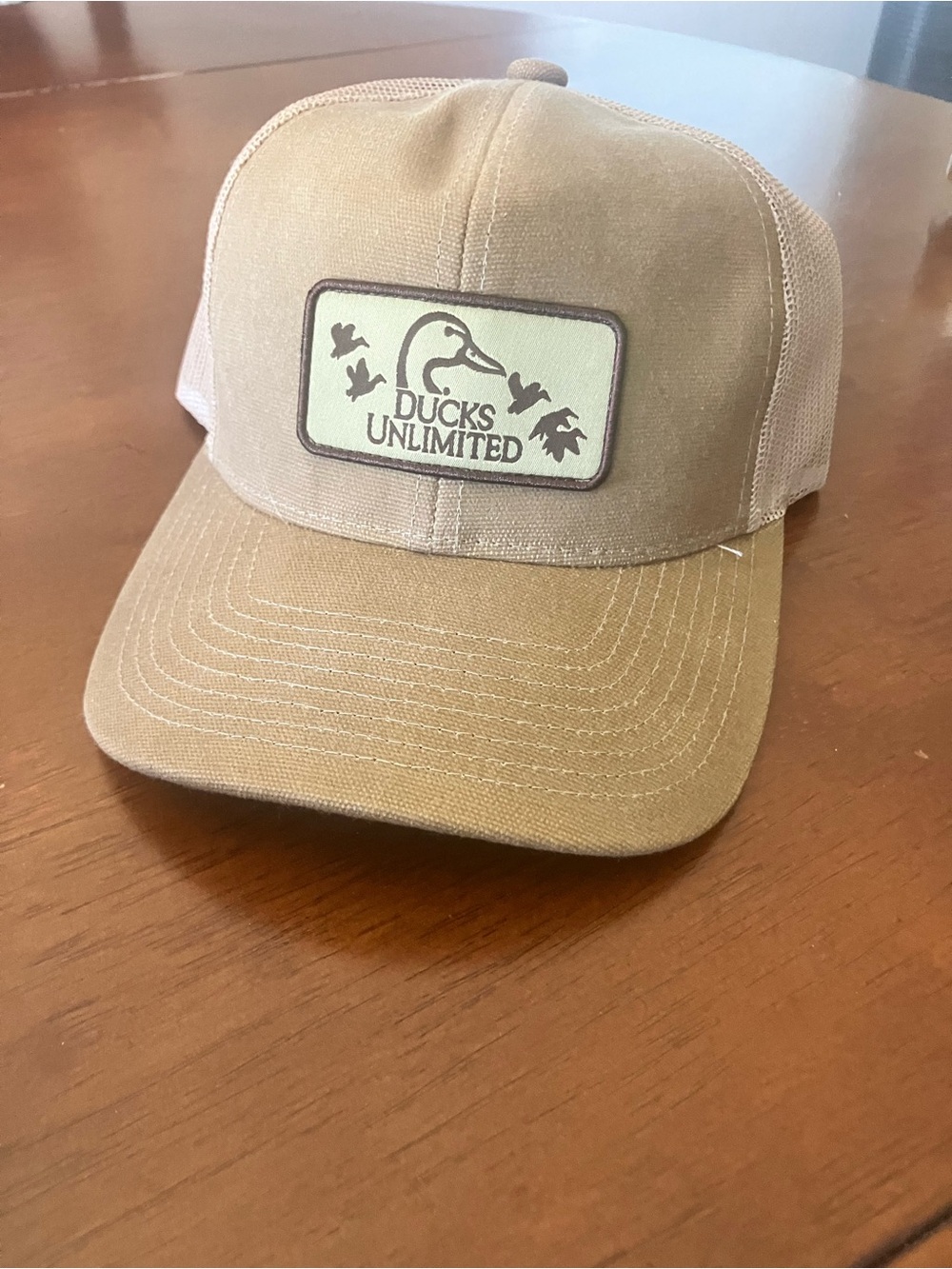Ducks Unlimited Tan Mesh-Back Trucker Hat